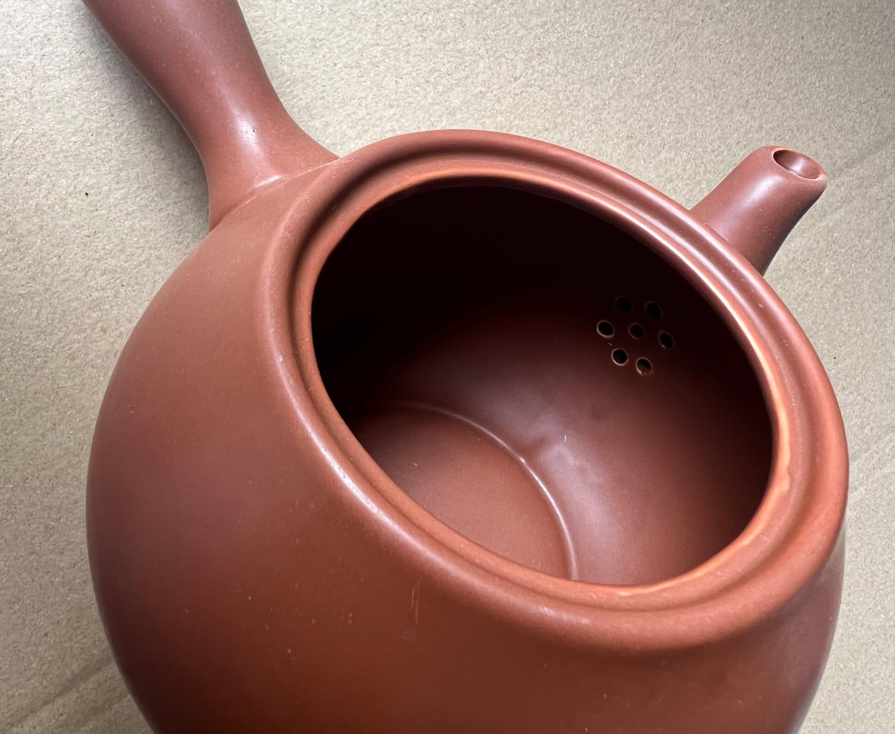 Japanische Teekanne Kyusu Grün Tee Kanne Handarbeit mit integriertem Teesieb Einhandkanne