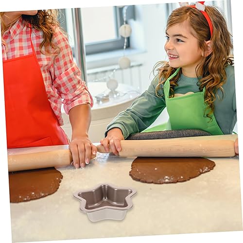 Miniatura 3 de PRETYZOOM Molde para pasteles con forma de estrella, de Ptfe, de oro, antiadherente, para restaurantes y hoteles en el hogar, para pudín de pasteles