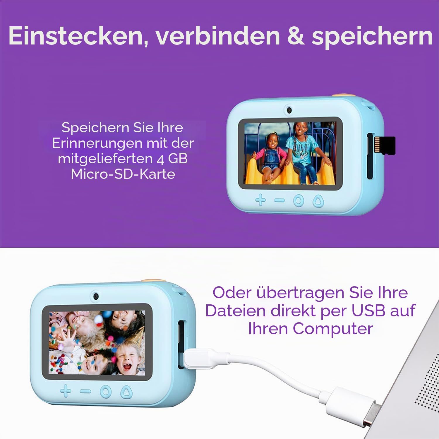 Neue myFirst Kamera Insta 20 - Sofortdruck-Digitalkamera für Kinder mit 16 MP Fotos 1080P – Bild 7