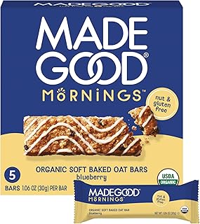 MadeGood Morning Blueberry Bars, 5.3 Ounce