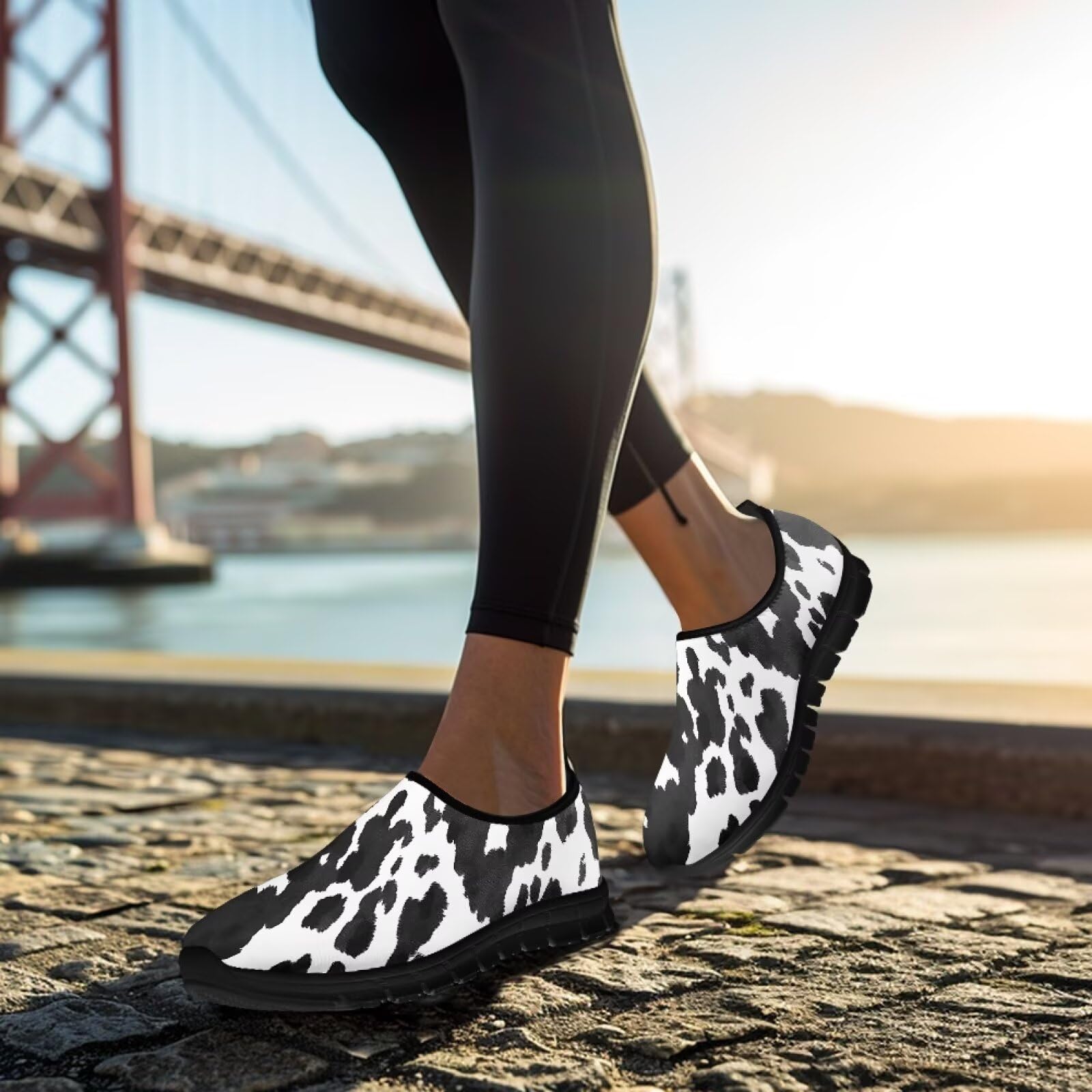 Scarpe da ginnastica da donna eleganti con supporto per arco plantare, antiscivolo, comode, feste, tennis, escursionismo, corsa, suola nera