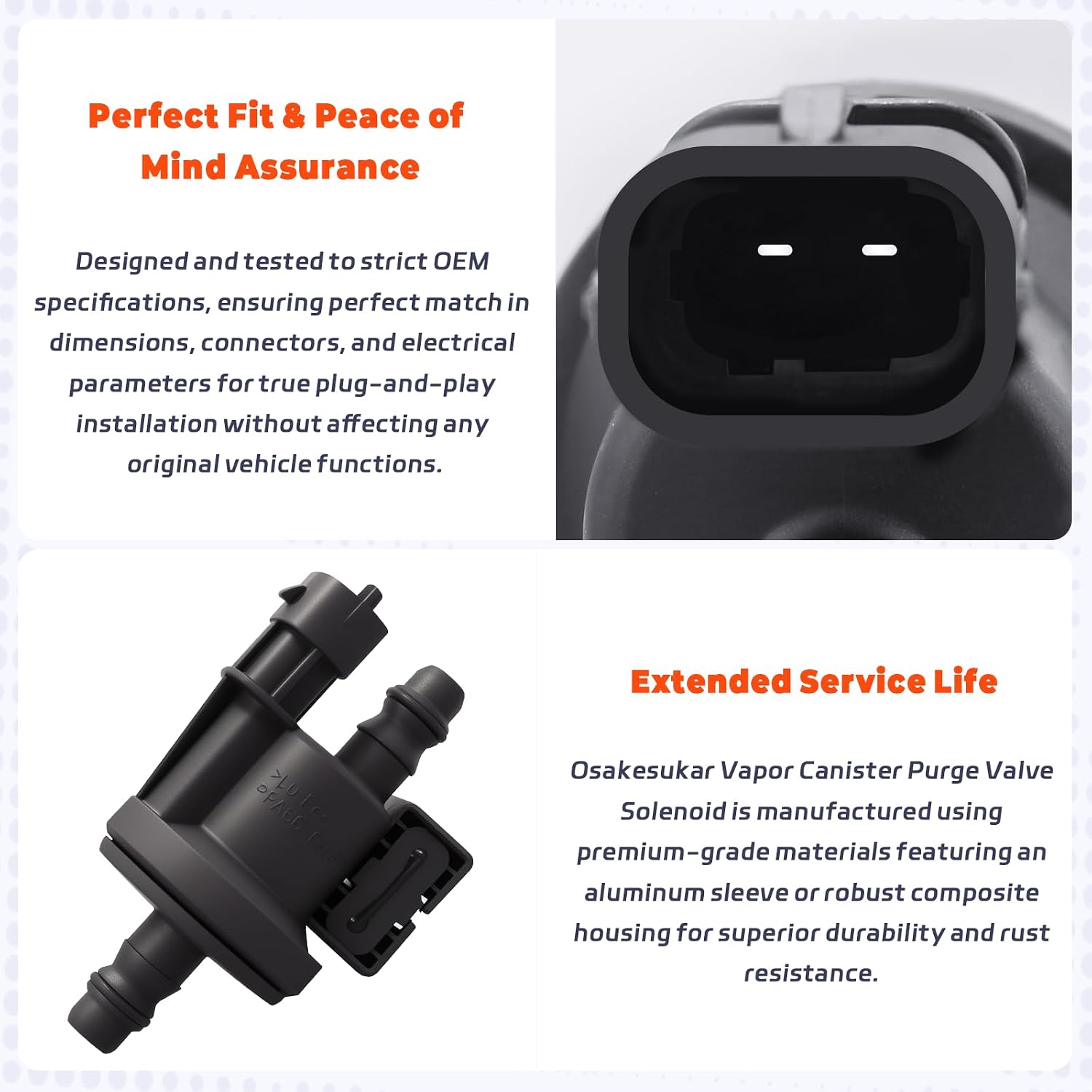 C1BZ9C915A Fuel Vapor Canister Purge Valve – EVAP Purge Solenoid Replacement Compatible with Ford 2020-2023 Escape 2.0L,1.5L,2014-2019 Fiesta 1.6L Direct Fit 12V Solenoid Valve