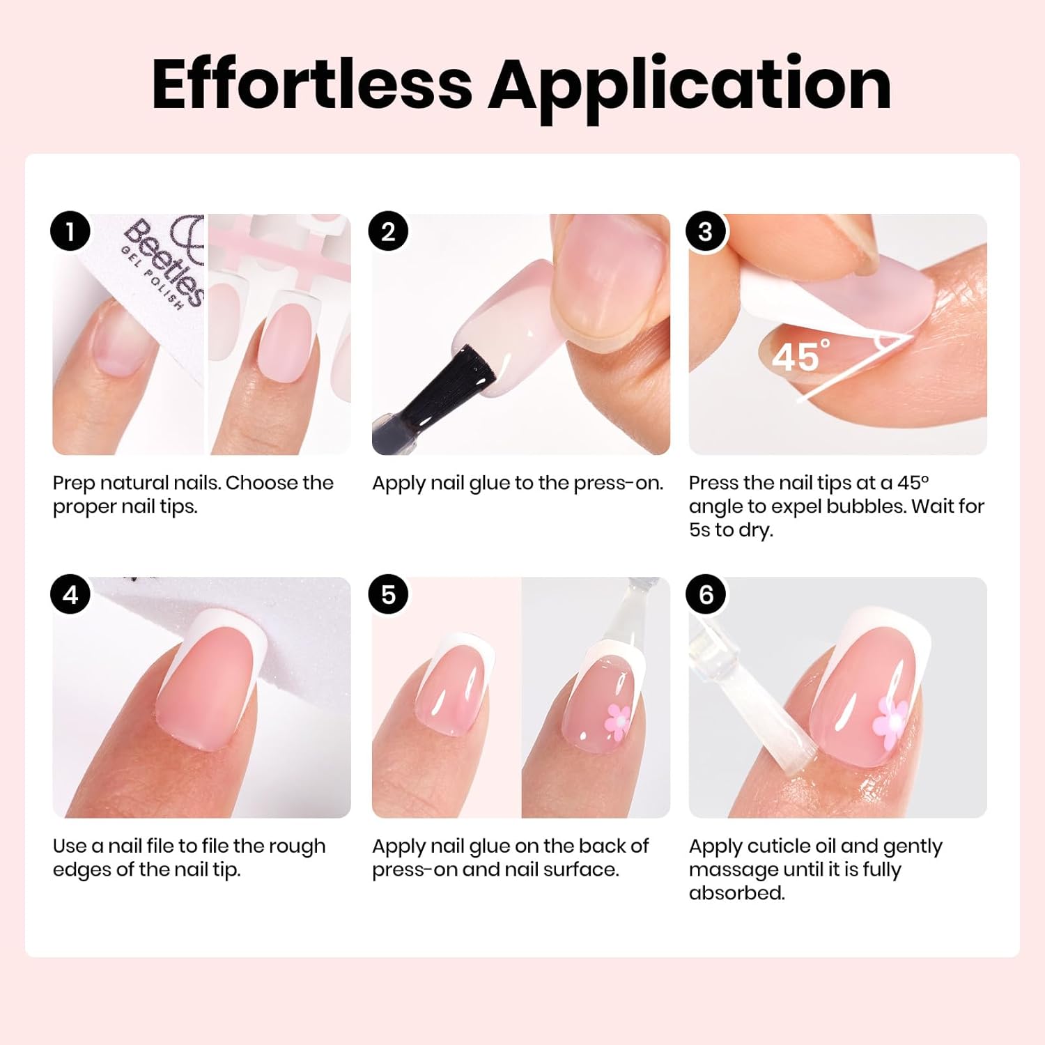 Beetles Fast Dry Nail Glue, Builder Top Coat & Remover Set, Strong Hold & High Shine for Press-On Nails and French Tips, DIY Gift for Women