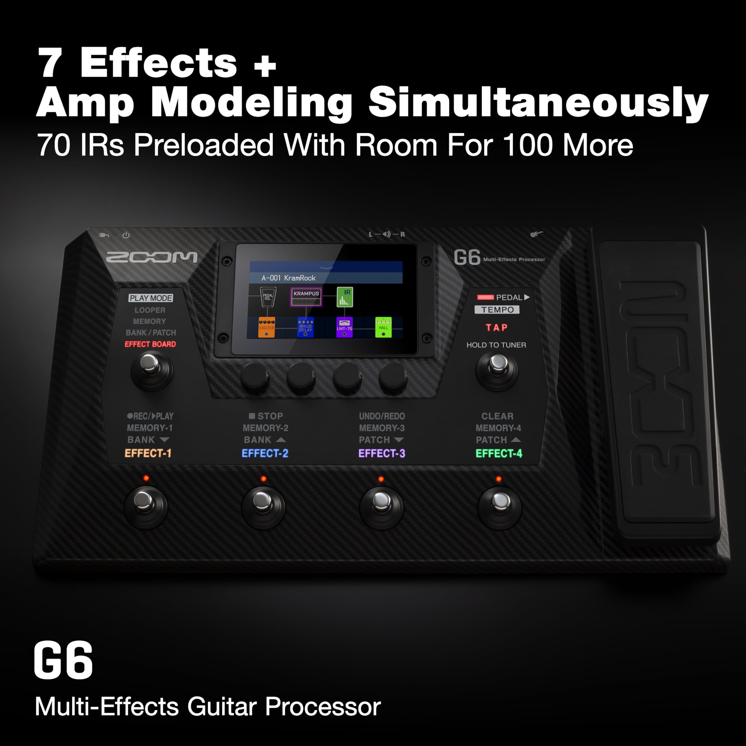 Amazon.com: Zoom G6 Guitar Multi-Effects Processor with Expression