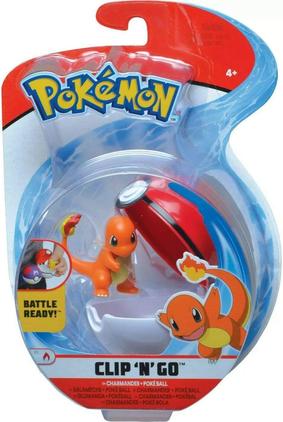 Wicked Cool Toys Pokemon Clip 'N' Go - Charmander & Poke Ball