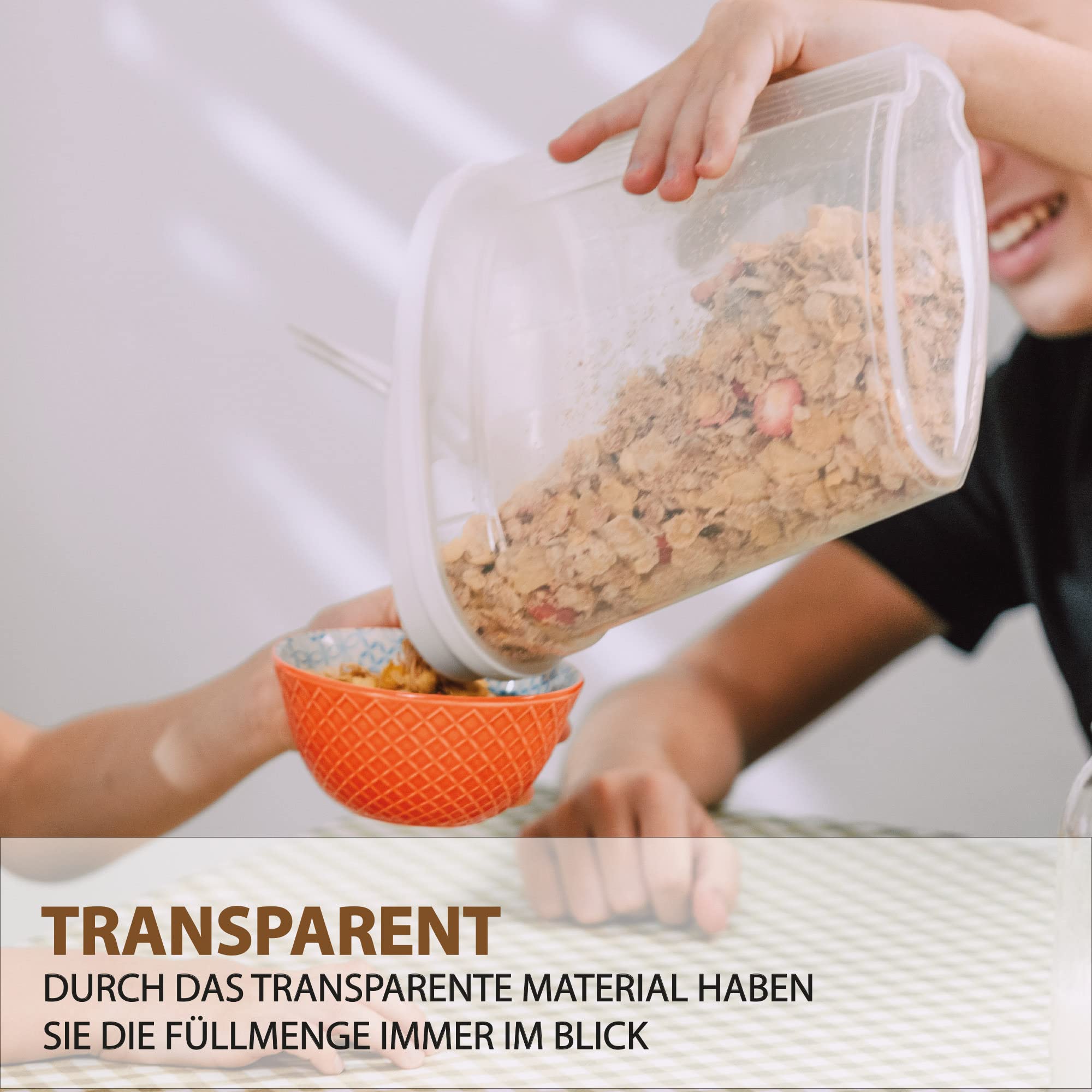 Bestlivings Vorratsdosen mit Deckel 4,5 Liter (8er Pack/Lila), Luftdicht Schüttdose BPA frei, Vorratsbehälter Set - Frischhaltedosen Klappdeckel