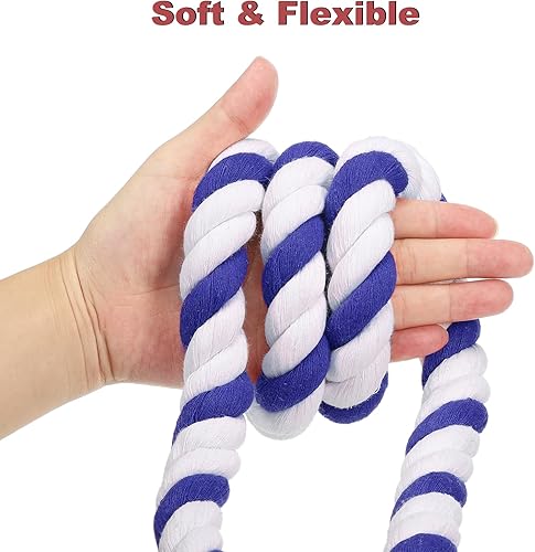 Miniatura 4 de PATIKIL Cuerda de algodón trenzado natural de 1 pulgada x 10 pies, cuerda de tira y afloja de 3 hebras con cinta de sellado para barandillas de