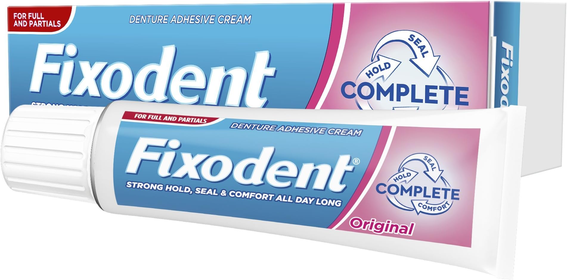 FixodentComplete Original Denture Adhesive Cream, 47 g - Pack of 6