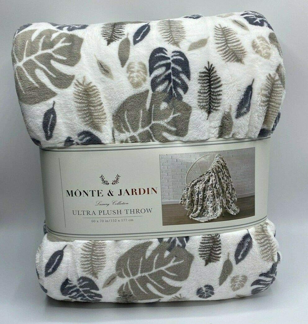 Monte & Jardin Ultra Plush Throw 60 x 70 in (Leaves) Amazon.in Home