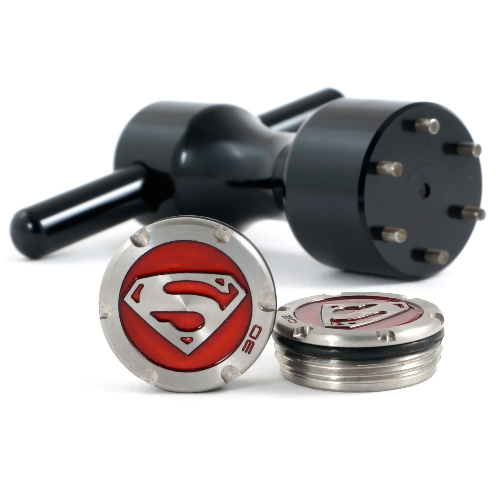 19th Hole Custom Shop 2 of 30g Deluxe Tour Style Red Weights for Scotty Cameron Putters with Wrench Tool (Black)