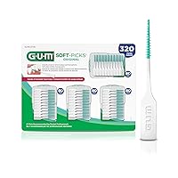 Vista 1 de GUM Soft-Picks Original, púas dentales fáciles de usar para limpieza dental y salud de las encías, cepillos interdentales desechables con estuche