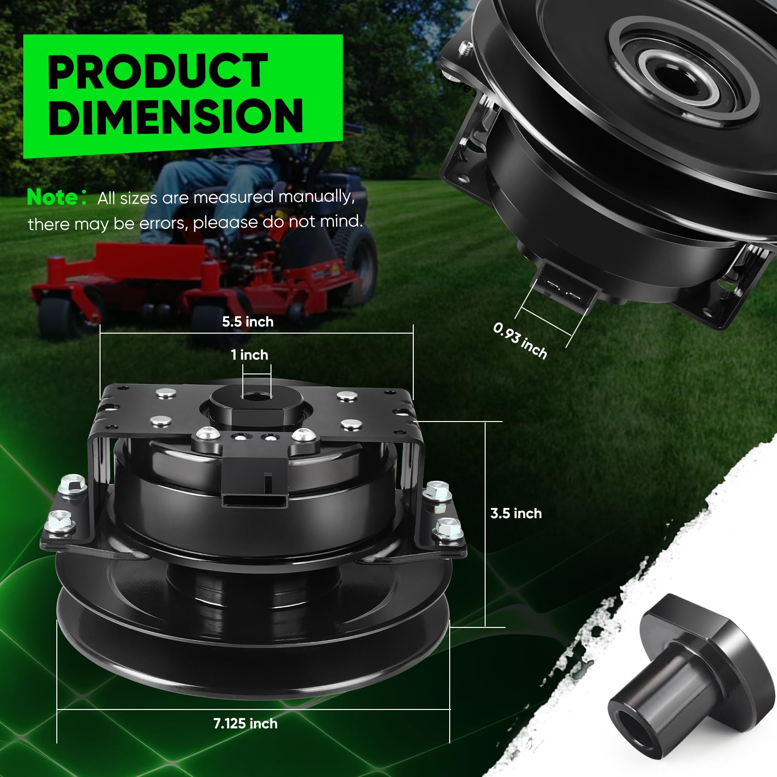 Upgrade Bearings 59118500 - Embrague eléctrico PTO compatible con Ogura, Ariens Apex, Gravely ZT HD Pro-Turn Z 44 48 52 60 sustituye a 53797600 05118900 cortacésped de giro cero