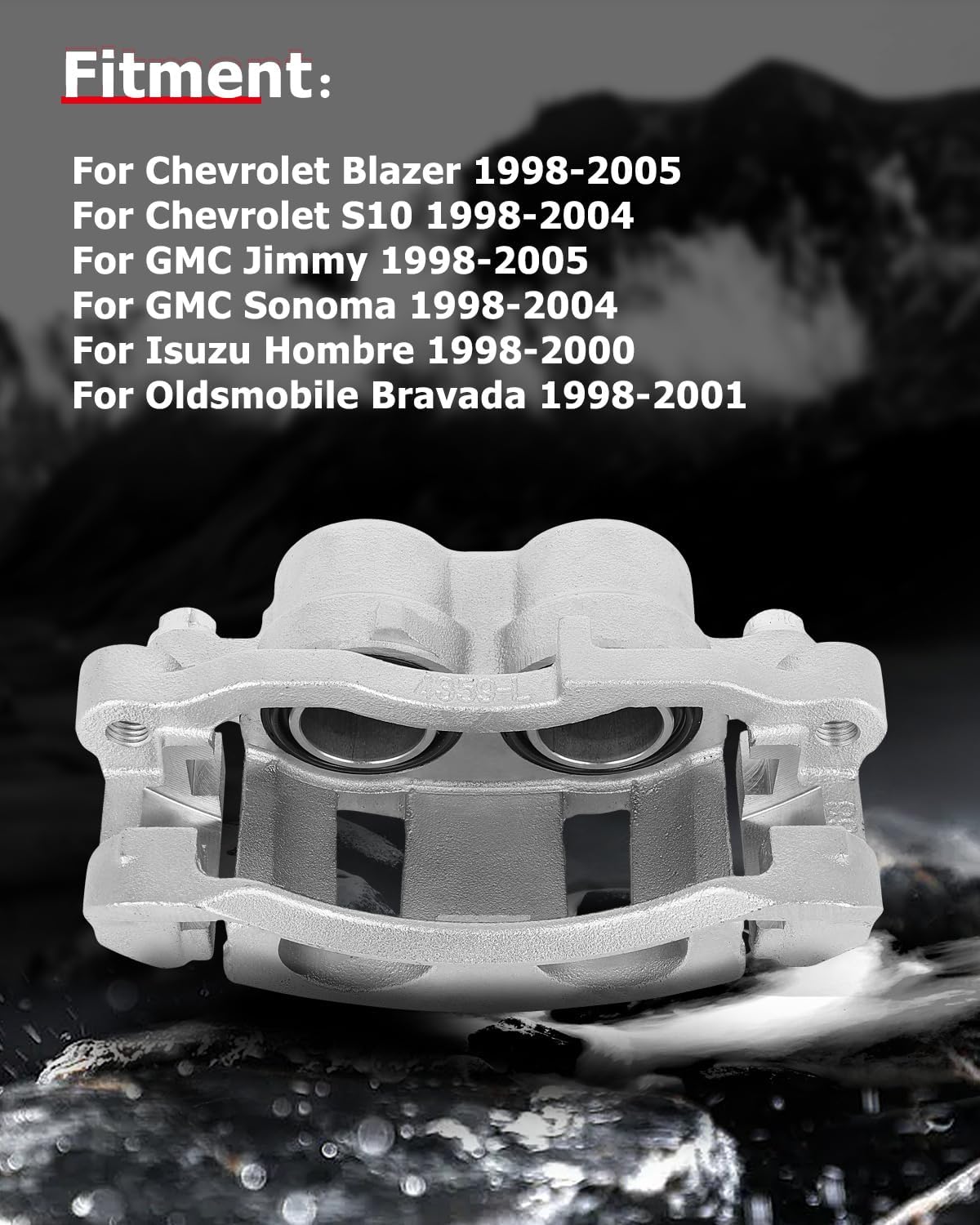 cciyu 18B4695 18B4694 Front Left & Right Brake Calipers With Bracket For Chevy For Blazer/For S10,For GMC For Jimmy/For Sonoma,For Isuzu For Hombre,For Oldsmobile For Bravada