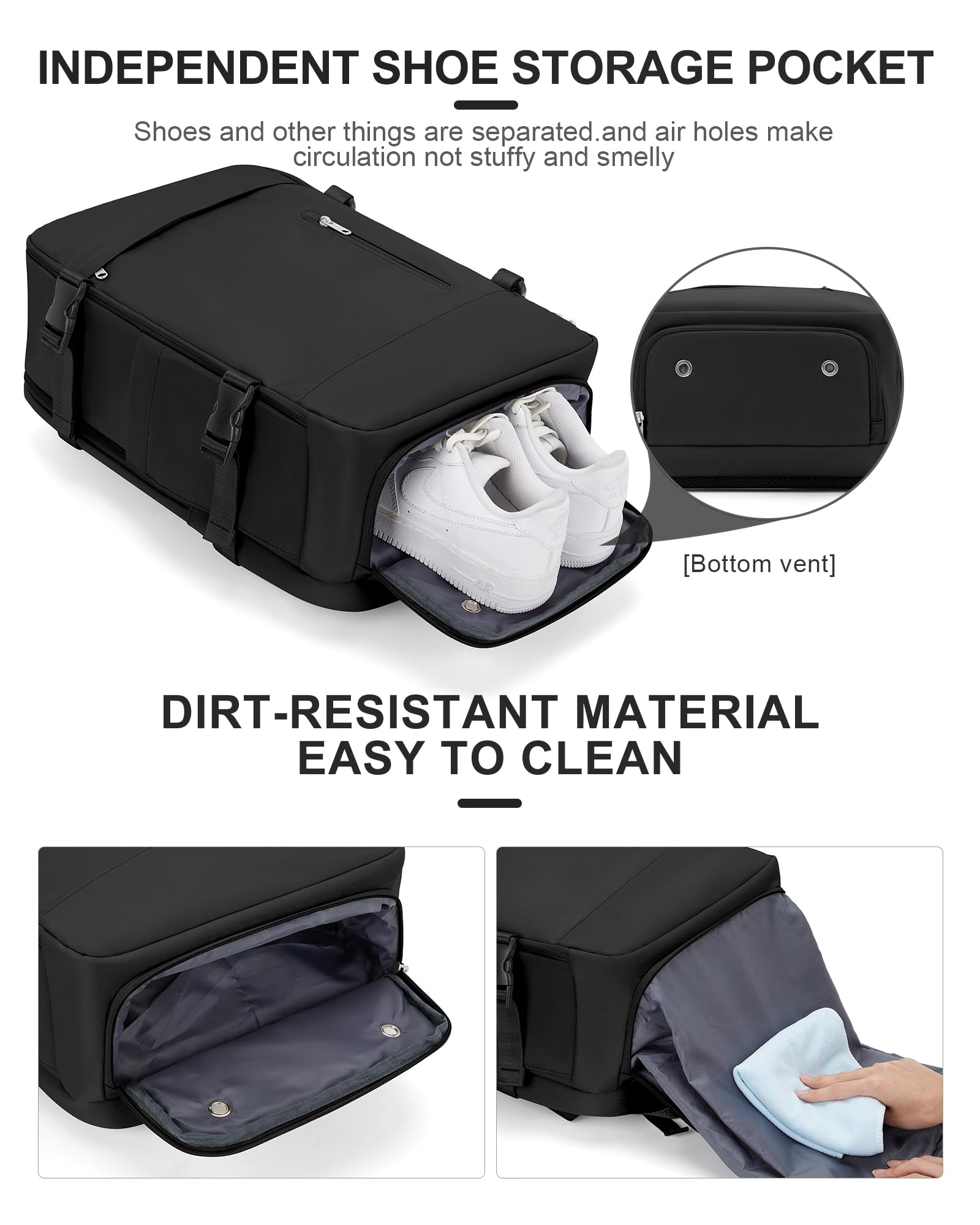 SZLX Borse da Cabina per Easyjet 45x36x20 Zaino da Viaggio aereo Bagaglio a Mano Zaino Ryanair 40x20x25 con porta USB zaino Borsa da Viaggio Impermeabile donna zaino per Computer Casual Daypack