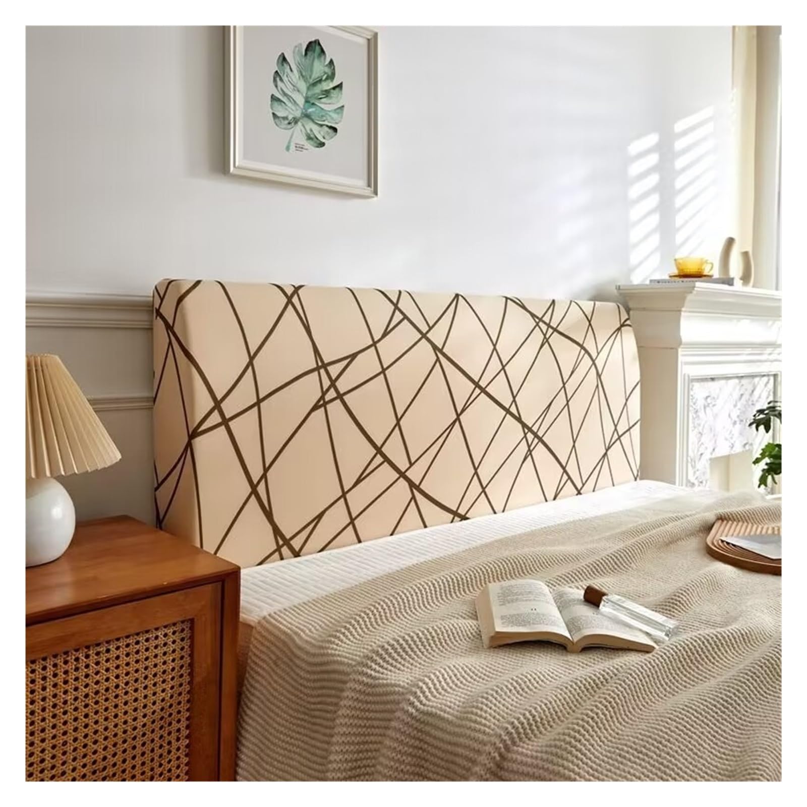 Funda Cabecero Cama 150,Cubre Cabecero De Cama,Cubierta Para Cabecero De Cama,Elástica,Protector De Fundas De Cabecera De Protección De Cabecera De Terciopelo Suave ( Color : #35 , Size : 150CM )