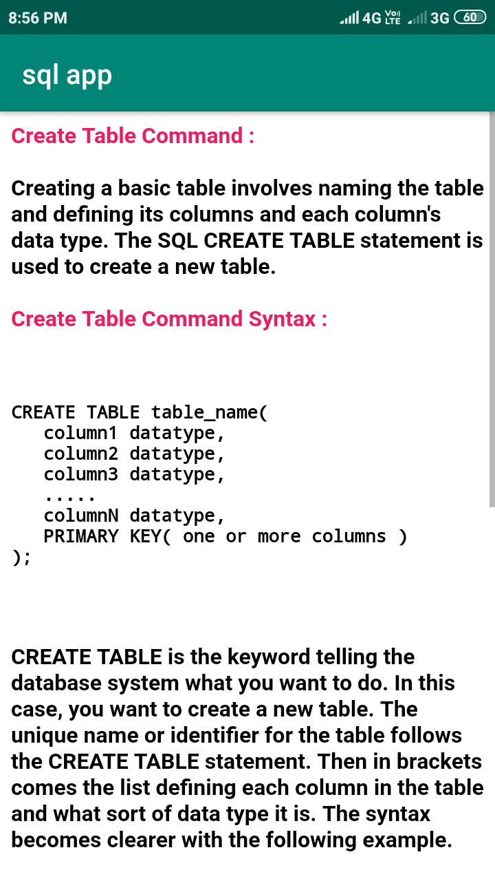 sql tutorial app - App on Amazon Appstore