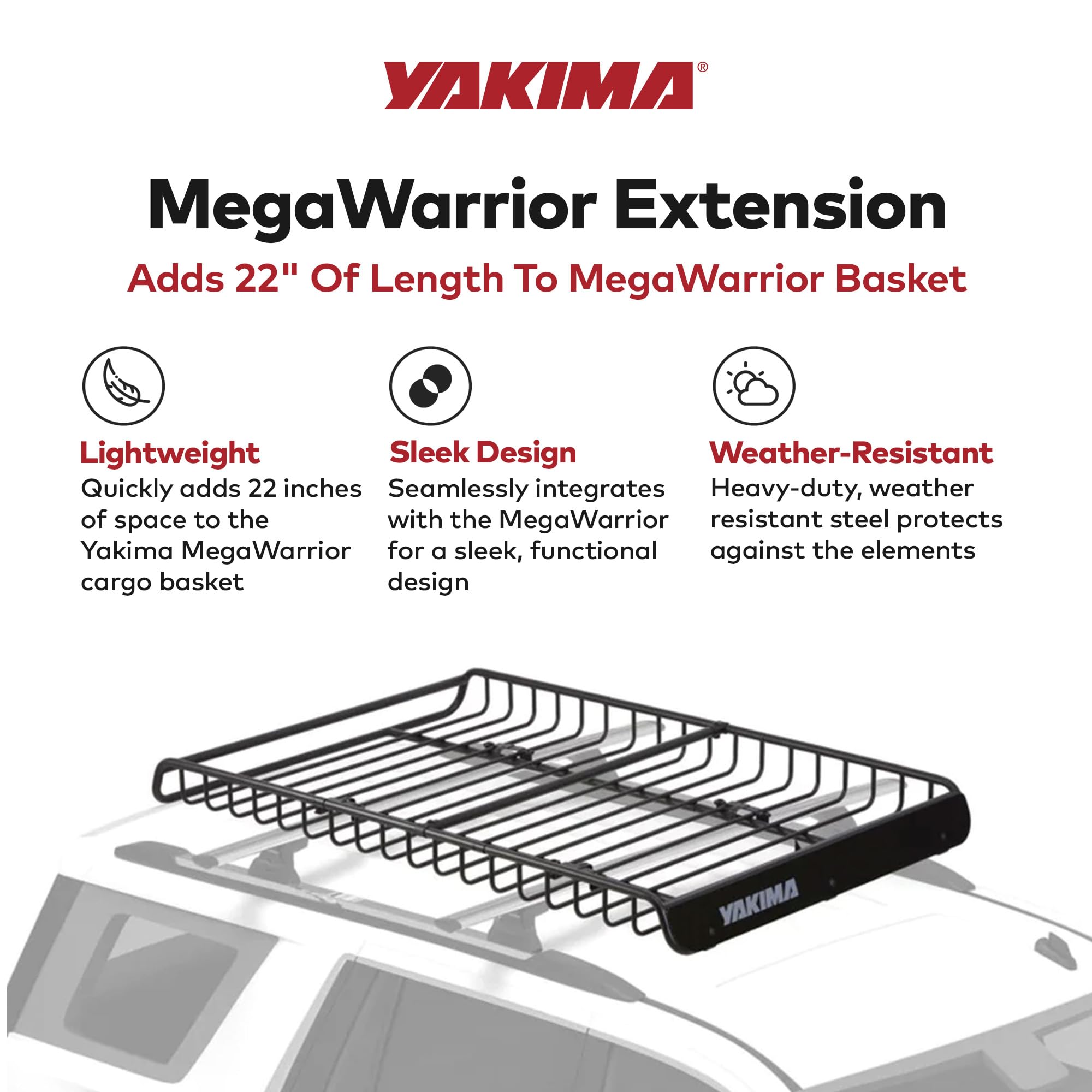 Amazon.com: YAKIMA - MegaWarrior Extension for Roof Cargo Basket