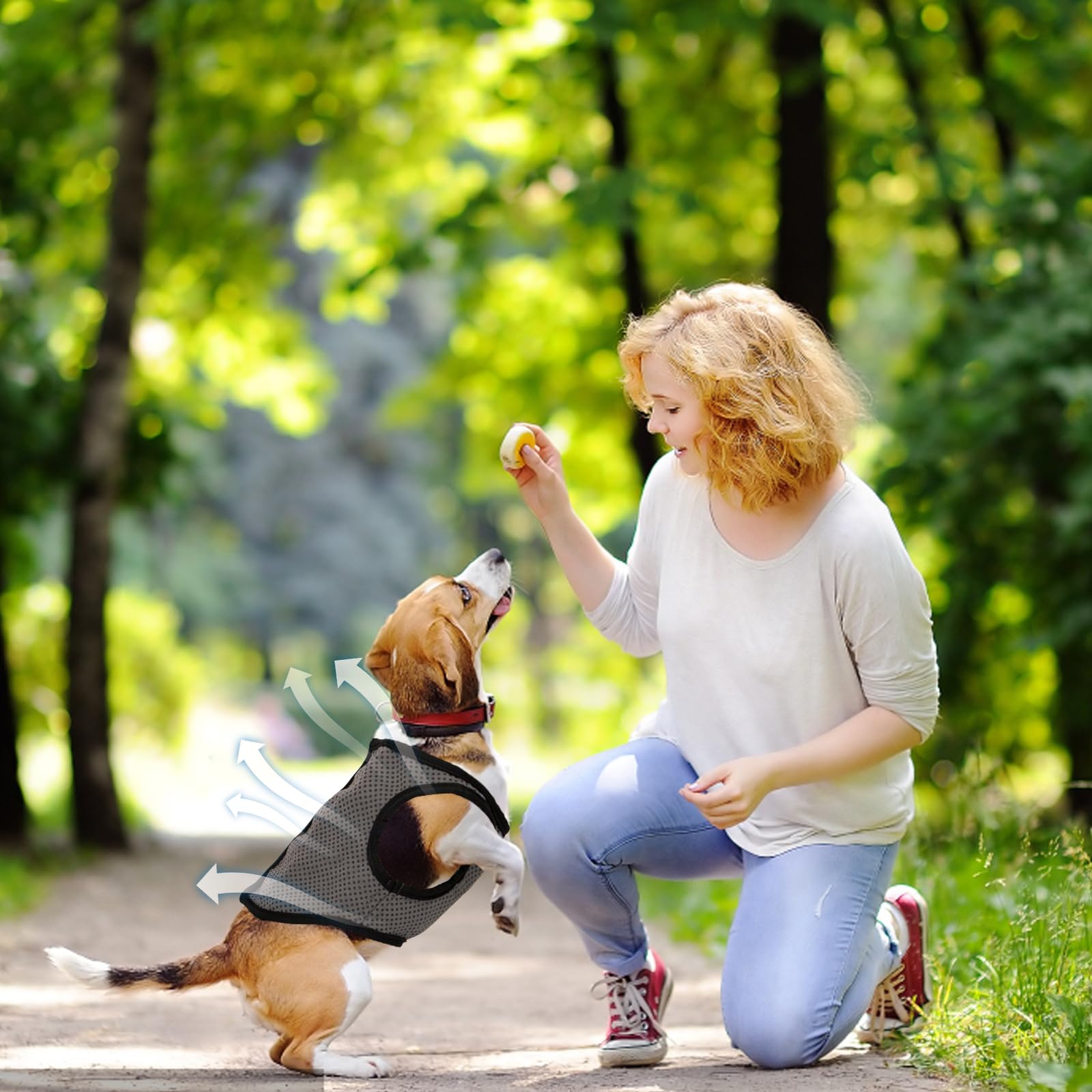 5 Tailles Gilet de Refroidissement Chien, Veste Rafraîchissant pour Chien de Petite, Moyenne et Grande Taille, Été Manteau Cool et Confortable pour Animaux pour la Chasse en Extérieur Camping (XL)
