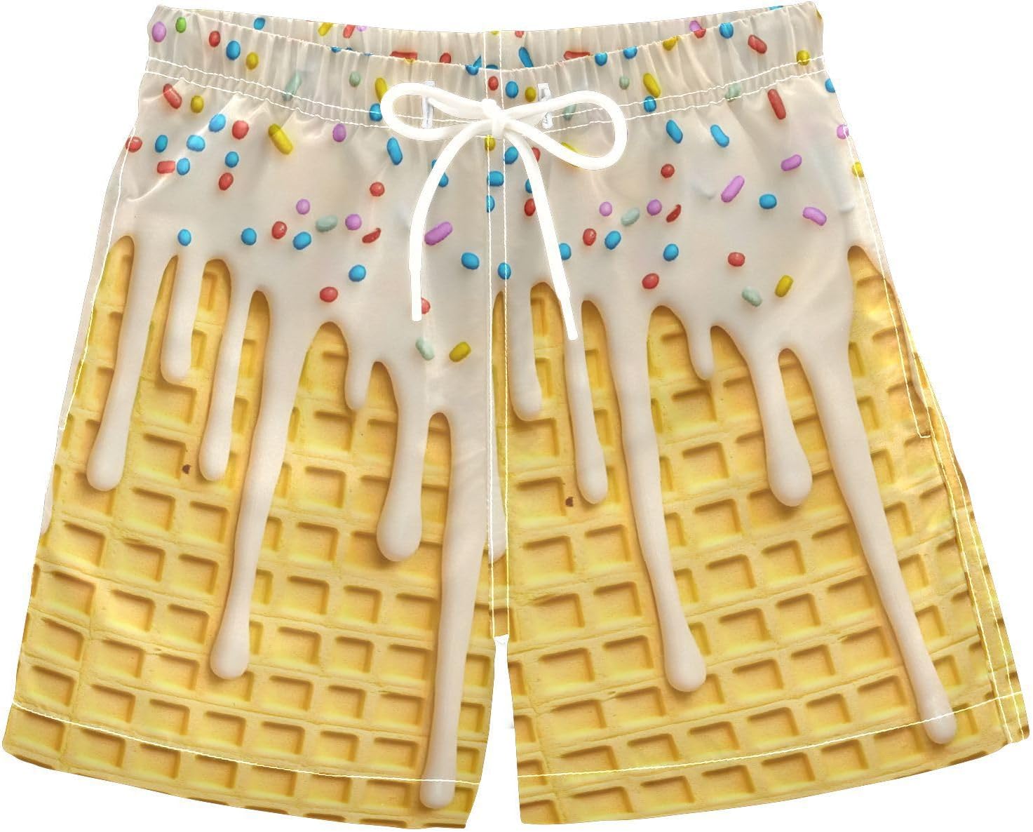 senya Boys Swim Trunks, Flag Animal Print Beach Board Shorts Swim Shorts for Kids Toddlers