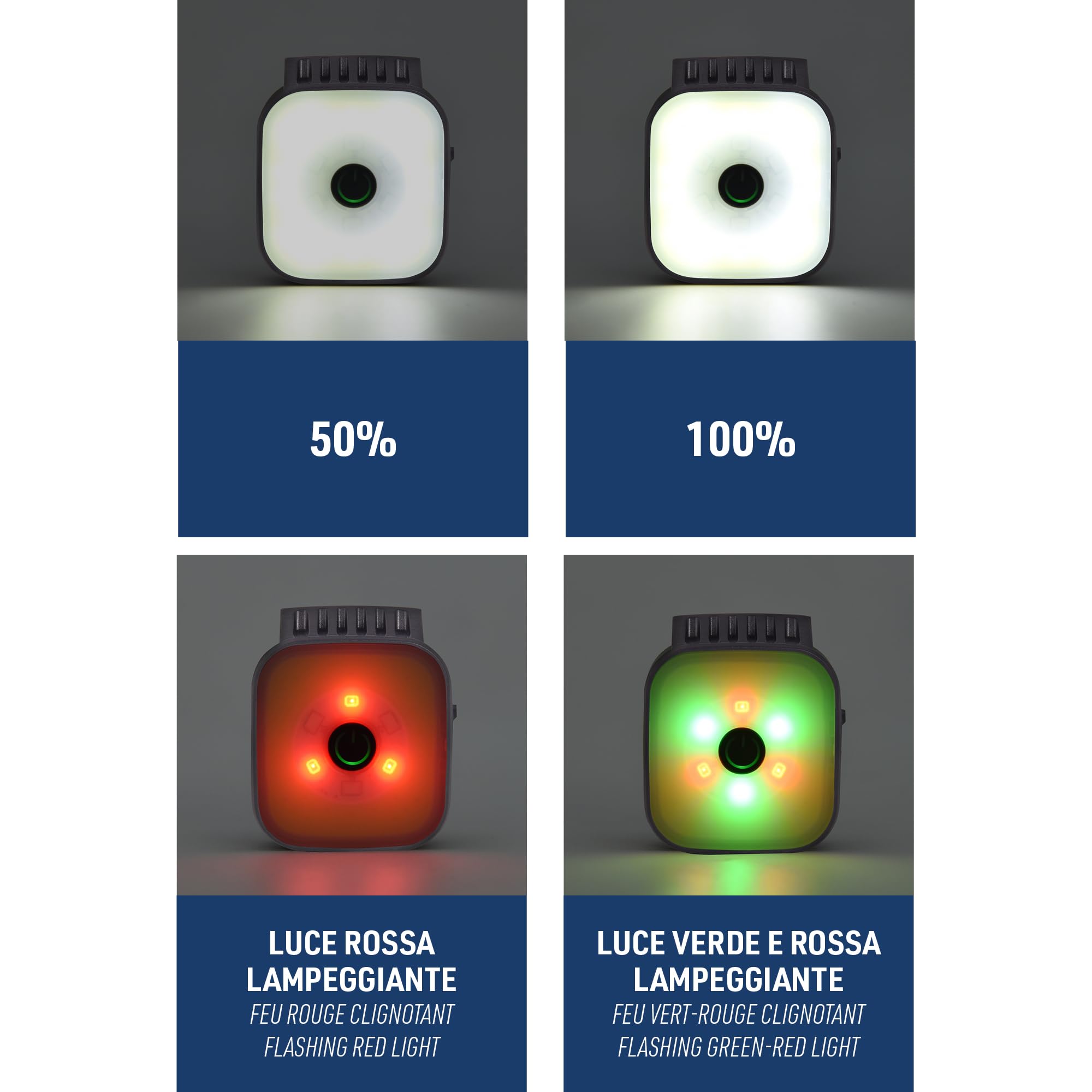 Electraline 58037 Mini Lampada frontale LED compatta 115 Lumen, tecnologia COB, Batteria 400mAh ricaricabile