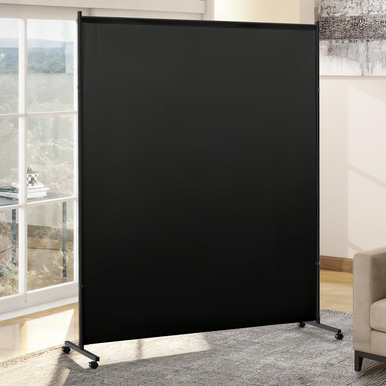 Single Panel Room Divider with Caster Wheels Buy Single Panel Room Divider with Caster Wheels