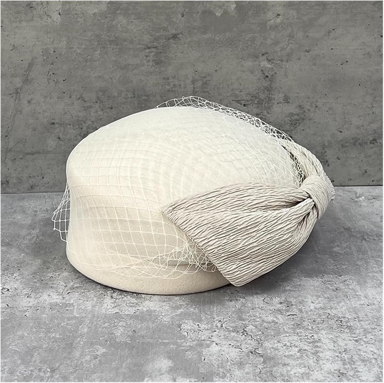 Hat Women's Winter Woolen Beret Mesh Top Hat Vintage Bud Hat Painter's Hat(E)