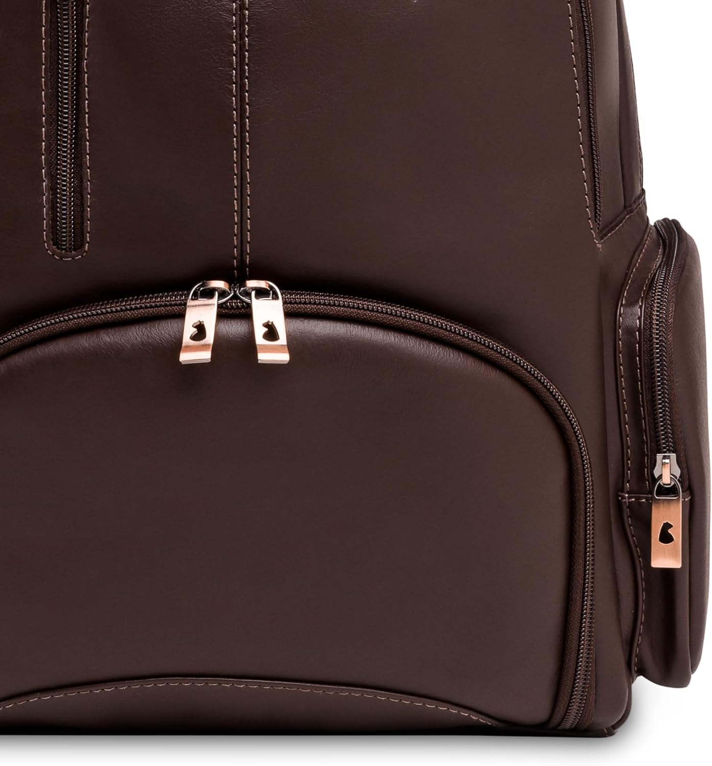 Nordweg Leather Laptop Backpack NW072B – Lightweight Daypack for Work, Travel & College – Fits Laptops up to 15.6” (Brown)