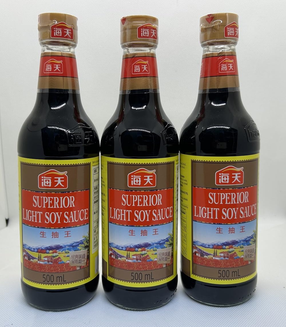 華華百貨店【中華調味料】 海天醤油 生抽王【3本セット】醸造醤油 中国しょうゆ 500ml*3 ご注意:冷凍食品と同梱不可