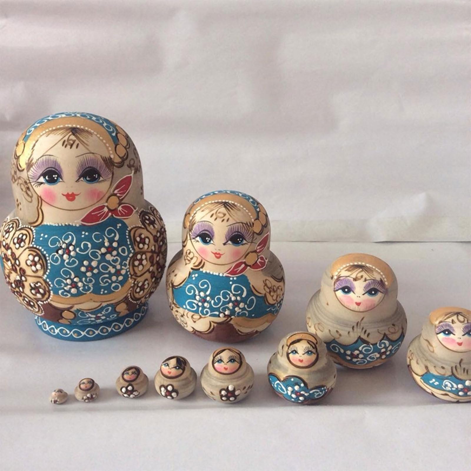 Generisch 15-lagiges Matroschka Puppen Bastelset aus Holz, unvollendete russische Nistpuppen zur individuellen Gestaltung von Kunstwerken und lustigen Aktivitäten Handbemalte Matroschka