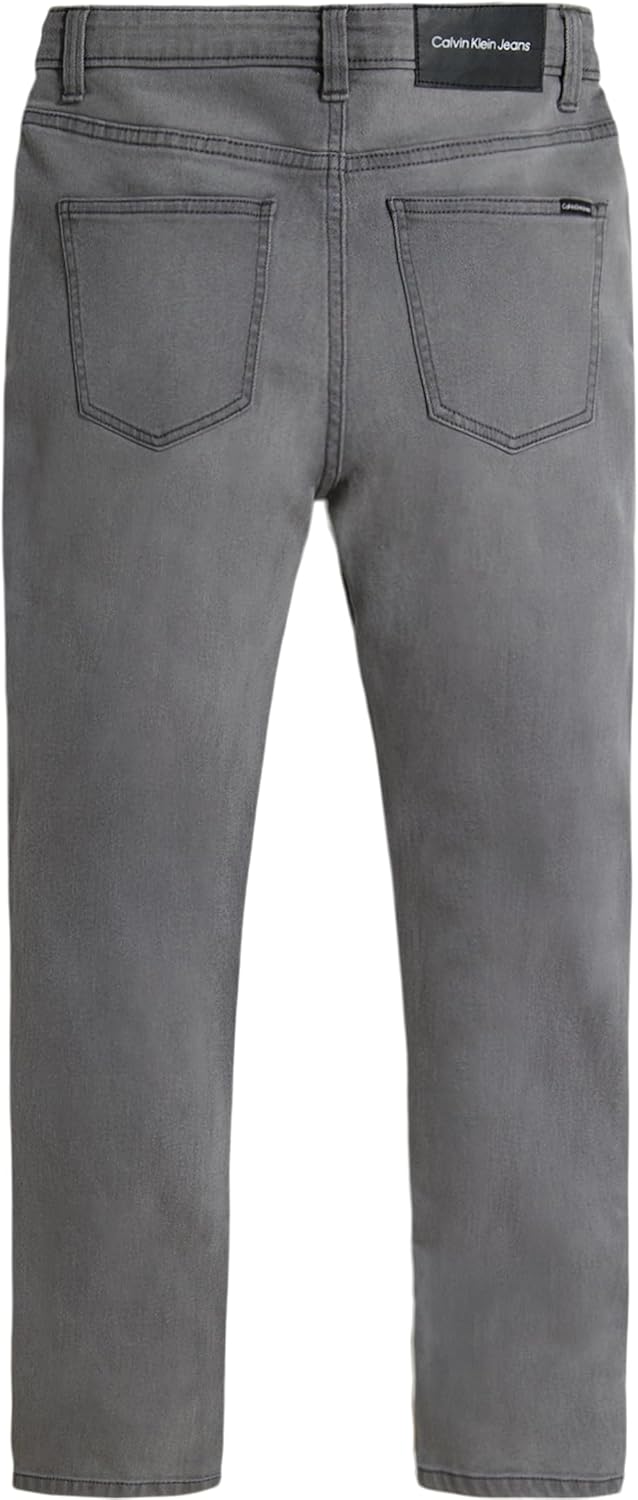 Calvin Klein Boys Slim Fit Straight Leg Stretch Denim Jeans, 5-Pocket Style, Zipper Fly & Button Closure - Image 2