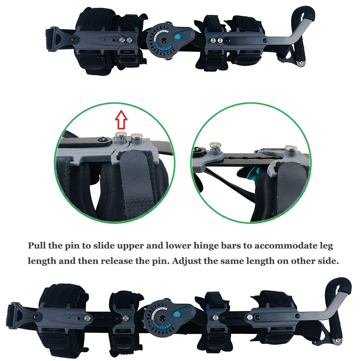 Orthomen ROM Hinged Elbow Brace with Hand Grip for Adult and Child, ROM