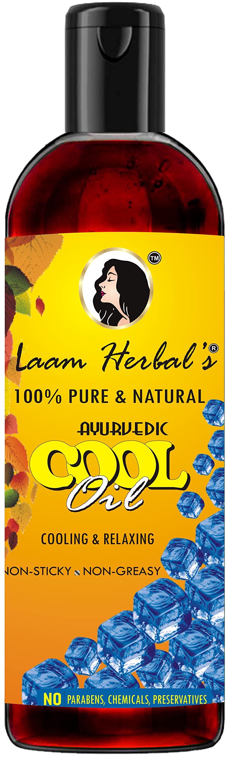Laam Herbals Ayurvedic Cool Hair Oil | Relives Tension, Headache, Fatigue & Sleeplessness- 100 ml