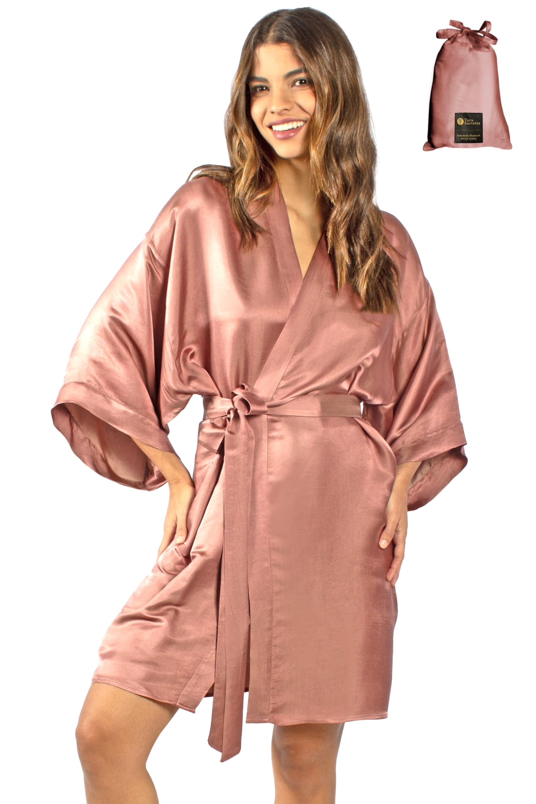 Tara Sartoria Luxury Artisan Silk Kimono Robe for Women Short Washable XS 4XL Oprah Daily 2025