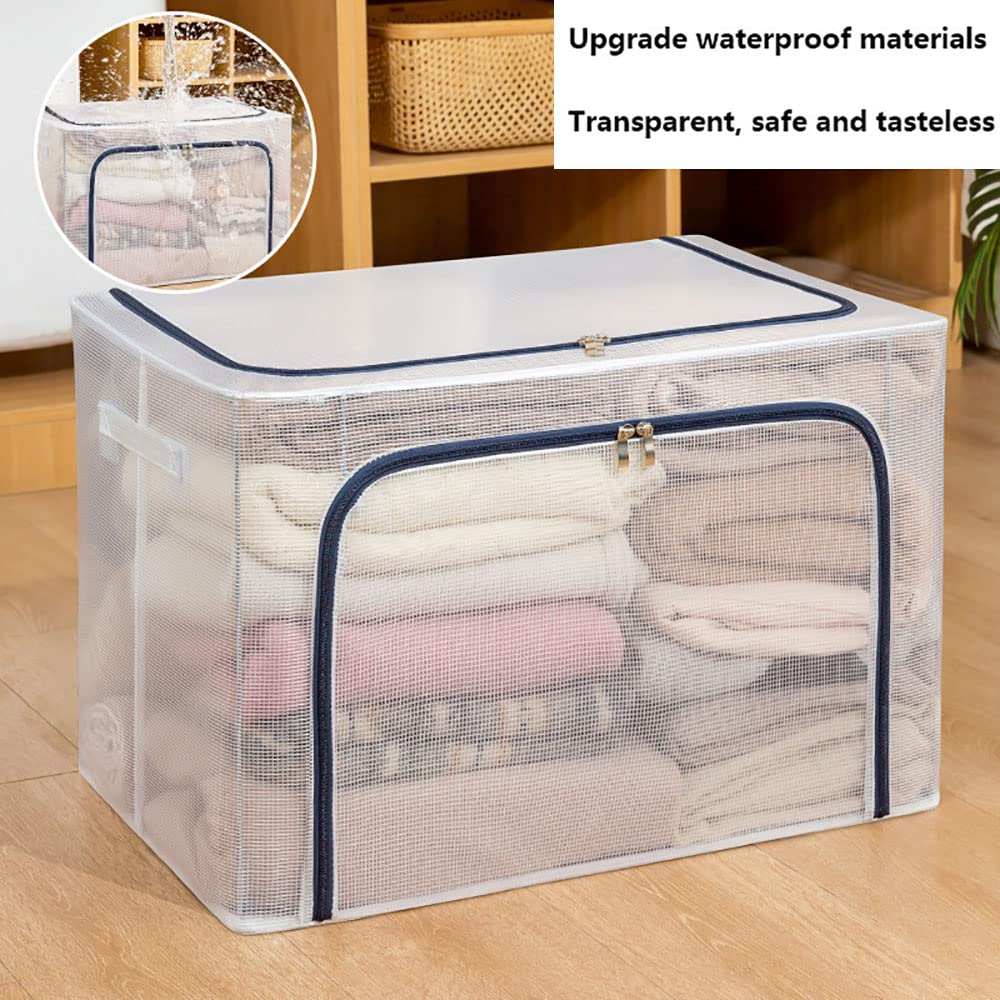 Grande Capacité Sac De Rangement Organisateur Pliable Cadre en Acier Boîte De Rangement Pliable Vêtements Sac Solution Organisateur (A)
