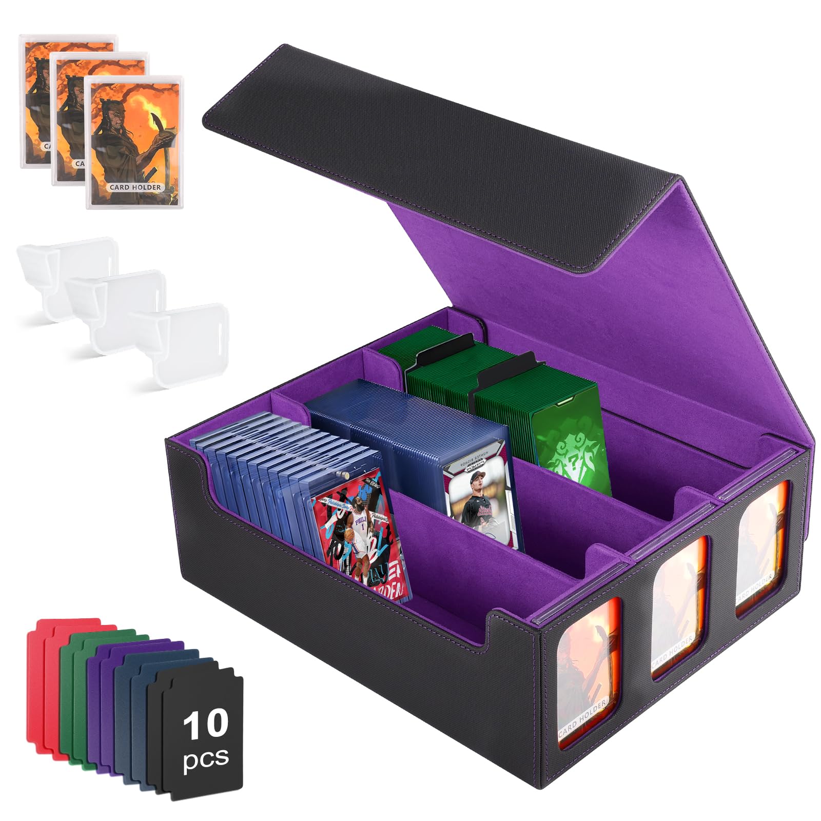 Deck Box Magic Carta Adatta Per Oltre 100 Carte A Maniche Singole, Scatola Deck Box Yu-gi-oh - Foto 4