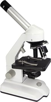 Buki Microscope for Kids with 50 Science Experiments - Childrens STEM Kit with 200x to 1200x Magnification, LED Light, Metal Body, Slides, Vials & Illustrated Booklet - Child's Educational Toy Ages 8+