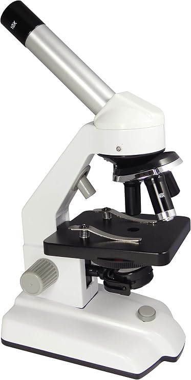 Buki Microscope for Kids with 50 Science Experiments - Childrens STEM Kit with 200x to 1200x Magnification, LED Light, Metal Body, Slides, Vials & Illustrated Booklet - Child's Educational Toy Ages 8+
