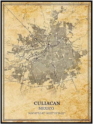 Miniatura 33 de TANOKCRS Acapulco - Póster de mapa vintage de México, arte de pared, diseño de mapa de carretera de la ciudad, regalo de recuerdo de viaje