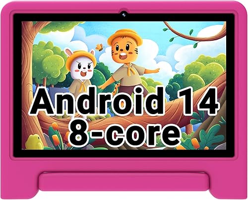 ApoloSign Tablet infantil 2025, tableta de 10.1 pulgadas para niños, Octa-core, 6 GB de RAM, 64 GB ROM tabletas para niños pequeños con control