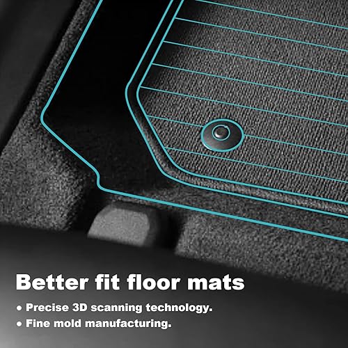 Miniatura 4 de Juego de alfombrillas y alfombrillas para maletero compatibles con Chevy EquinoxGMC Terrain 2018-2024 para todo tipo de clima, asiento delantero y 2