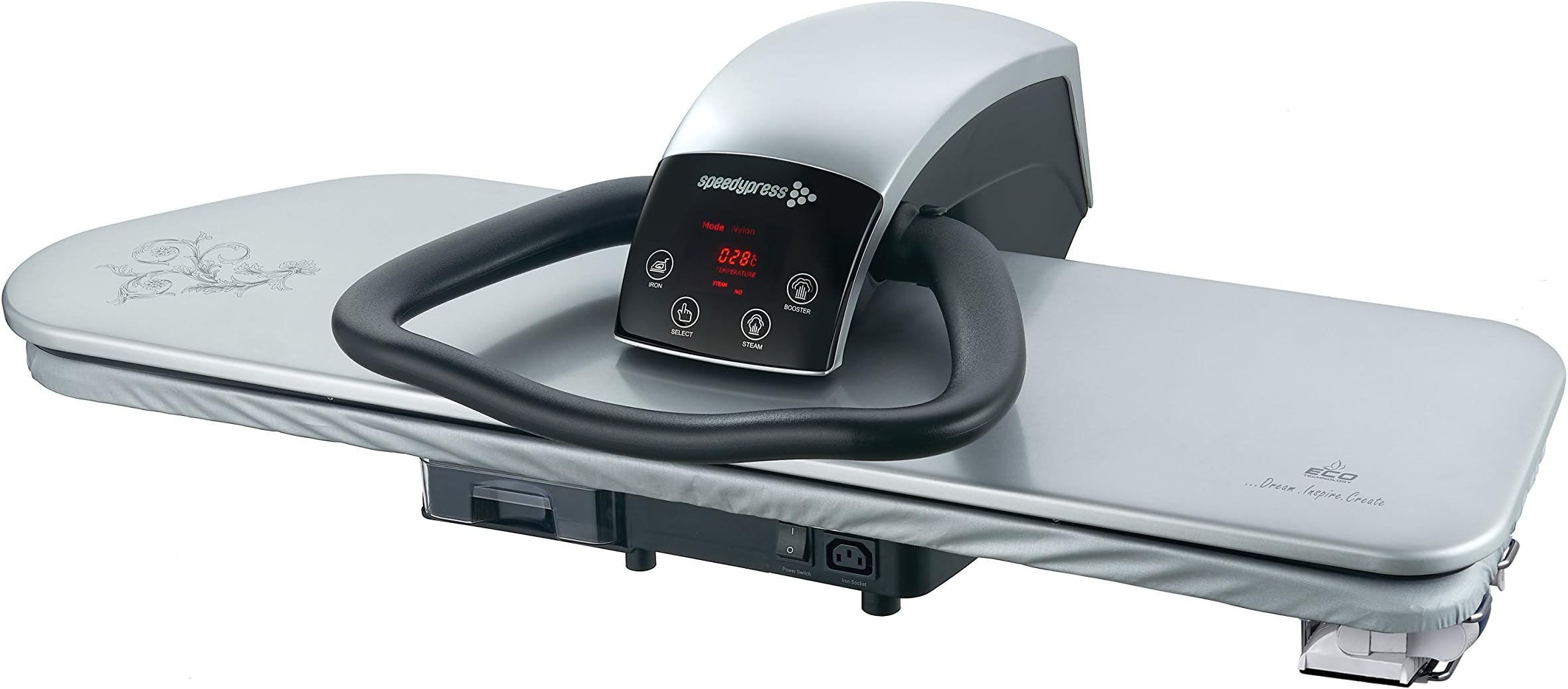 Steam Ironing Press 101HD Silver Heavy Duty Professional 101cm by Speedypress (+ FREE Iron Attachment, Anti-Scale Water Filter, Replacement Cover & Foam Underfelt)