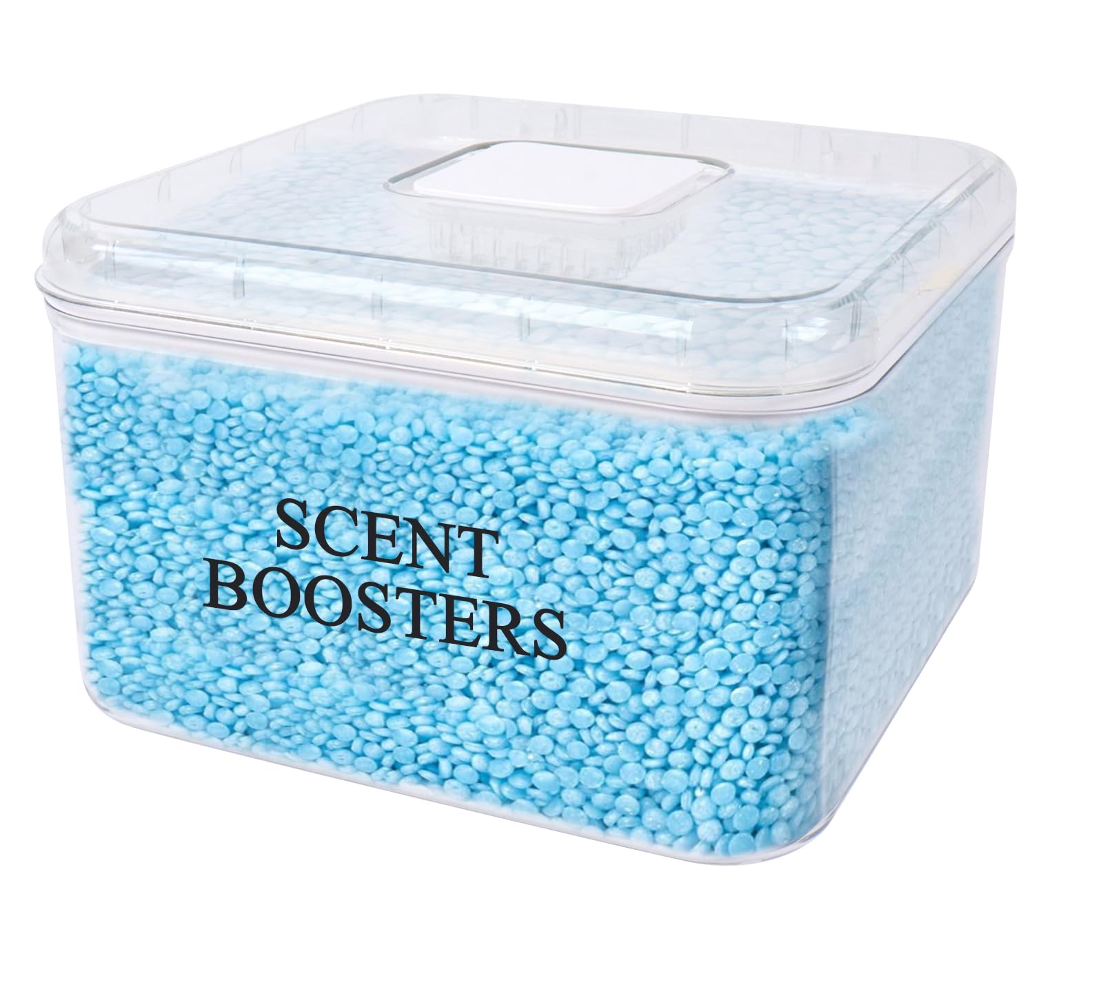 XbopetdaLaundry Scent Booster Container, 11lbs Scent Beads Storage with Lid, Dispenser with Cup, Fabric Fragrance Beads Container, Laundry Room Accessories
