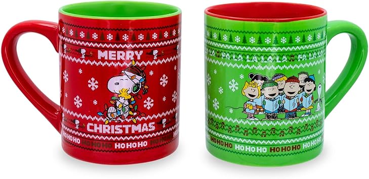 Peanuts by Schulz Charlie Brown and Snoopy Mugs
