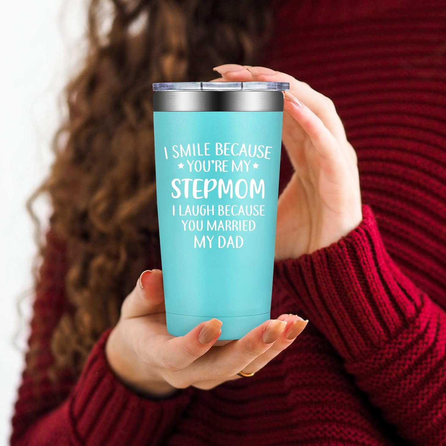 Grifarny Stepmom Gifts from Stepdaughter, Daughter, Son - Mothers Day Christmas Birthday Gifts for Stepmoms, Step Mom, Stepmother - Stepmoms Tumbler Cup 20oz - Image 5