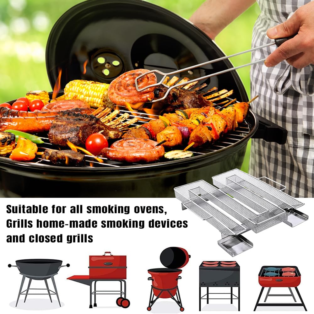 Générateur De Fumée Froide En Inox Pour Fumoir - Pour Saumon, Steak, Fromage - Compatible Grill, BBQ (modèle Rond)