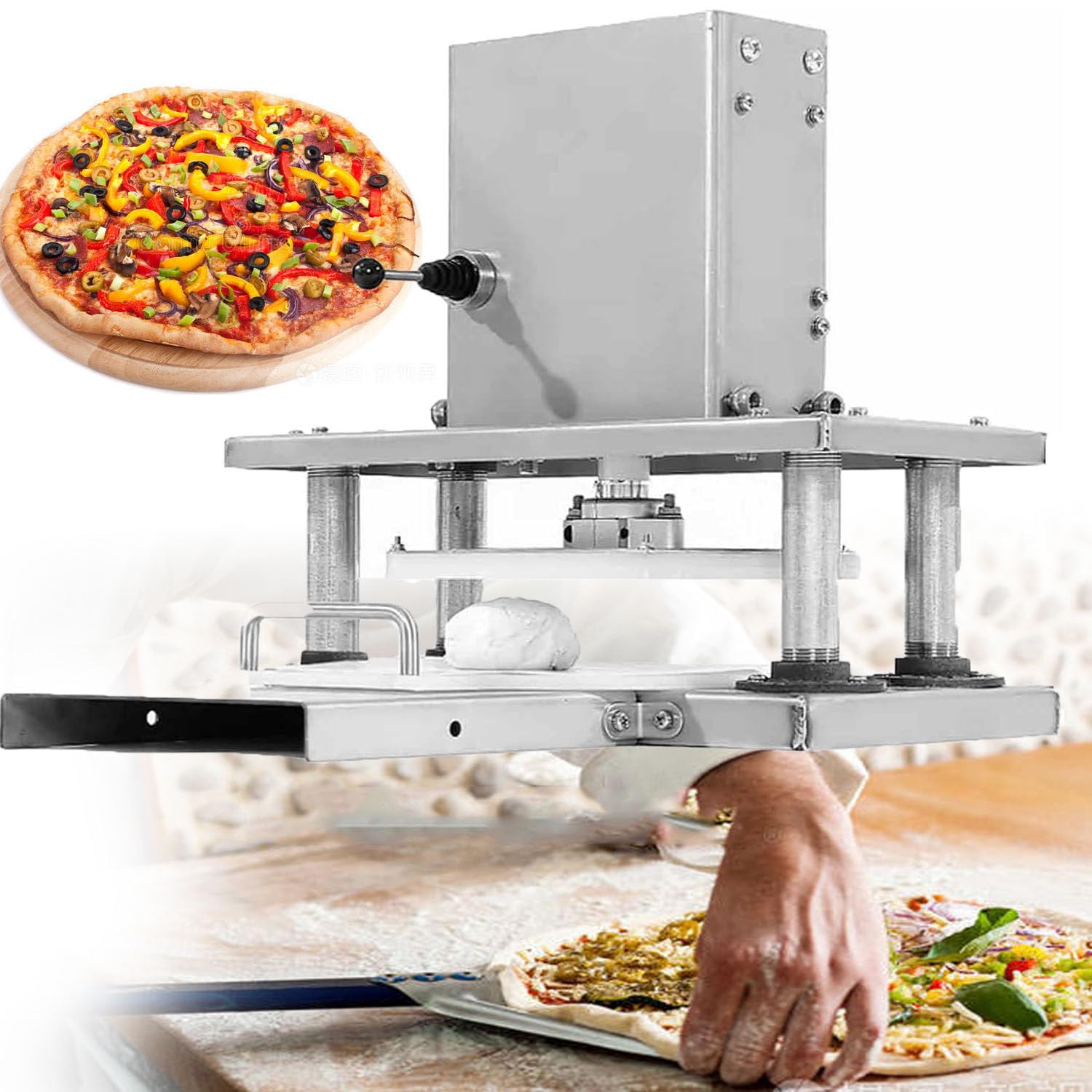 NGDFGR Pizza Dough Pastry - 8.6Inch Electric For Pressing Pizza Cakes
