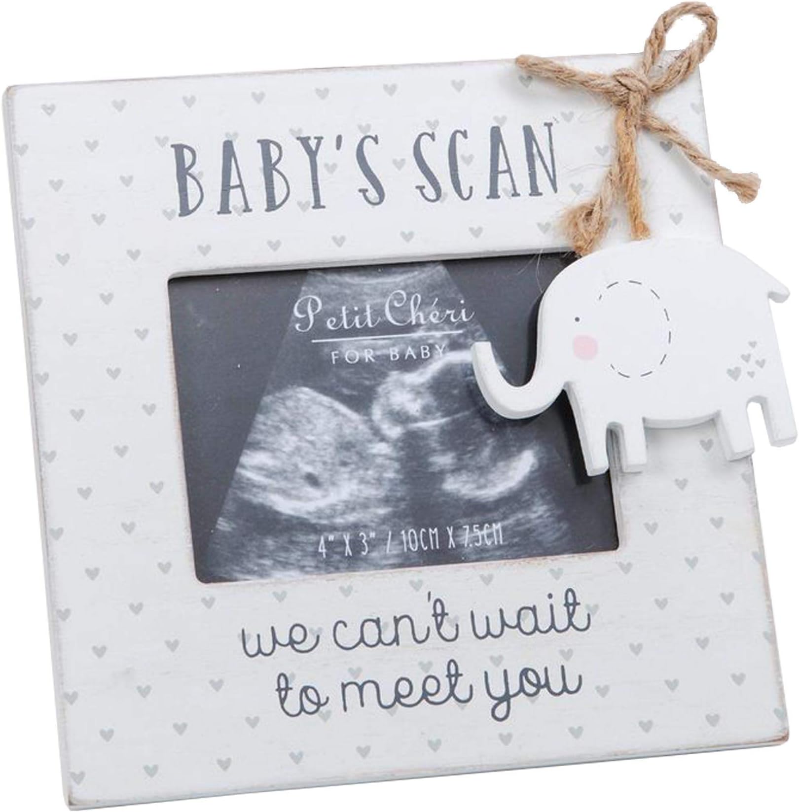 Petit Cheri Baby Scan Photo Frame with Elephant Attachment Gift