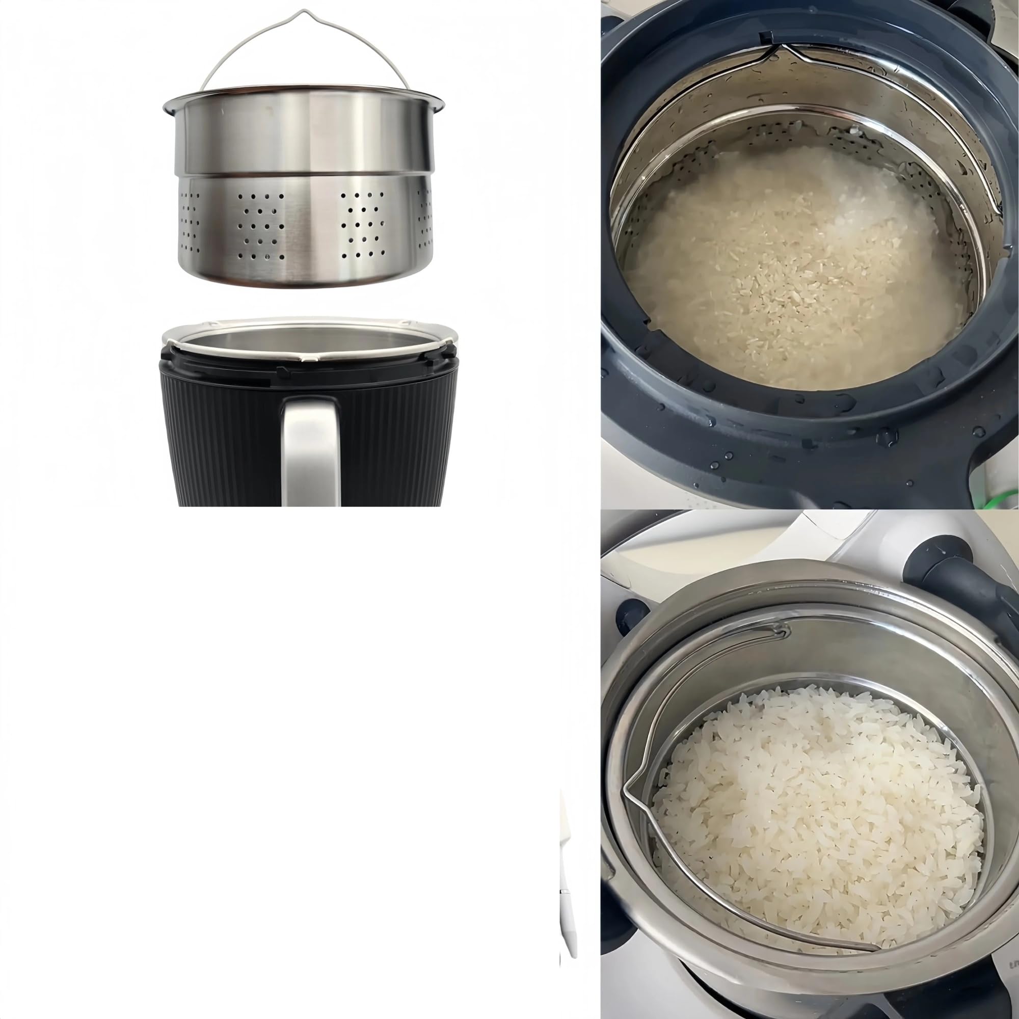 Edelstahl-Dampfgarer-Einsatz, Kompatibel Mit Thermomix, TM7 TM5 TM6