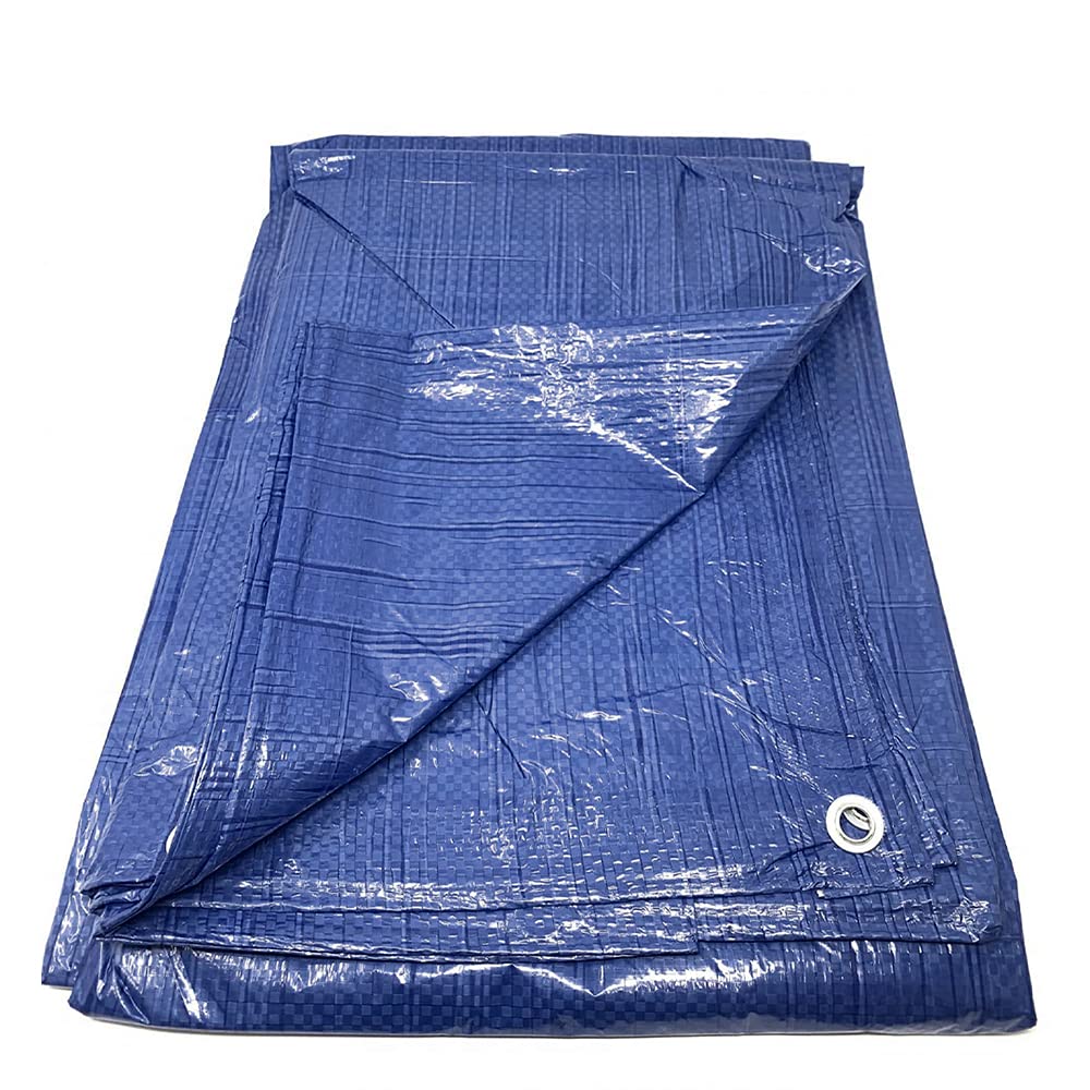 Schone Blue Tarpaulin – 1.65M X 1.1M Waterproof Cover, Lightweight & Tear-Resistant Tarp With Metal Eyelets, Multi-Purpose Polypropylene Sheet