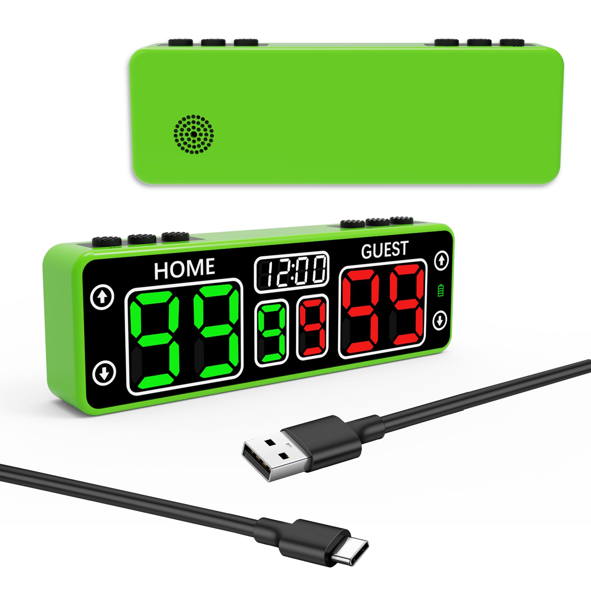 Magnetic Touch Smart Scoreboard With Timer, Portable Mini Electronic Scoreboard, 10 Digit Tabletop Scoreboard for Board Games (Chess, Checkers) & Sports (Football, Darts,Snooker)| Indoor & Outdoor Use